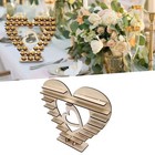 Yuehuam Heart Shaped Cupcake Stand  18in 7-layer Wooden Dessert Display Stand