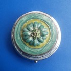 Vintage Silver Tone Floral Pill Box With Two  2  Compartments