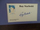 Ray  Narleski died In 2012 signed 3 X 5 Photo-card W 8 X 11 Display W stats obit
