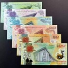 Papua New Guinea 6-piece Large Set Of Banknotes 2 5 10 20 50 100 Kina  Unc
