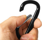 12pcs Aluminum Carabiner Clips Keychain Snap Hooks Lightweight Black 66lb Load