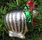 Island Heritage Hawaiian Kliban Style Holiday Cat Blown Glass Christmas Ornament