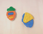Set 2 Vintage Fisher Price Food Magnets Cheese Carrot Magnets 1995