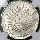 1837-zs Ngc Au 58 Mexico 8 Reales Zacatecas Scarce Cap Rays Coin  25101901d 