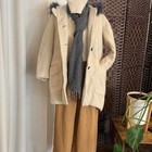 Lodenfrey Vintage Wool Coat Faux Fur Trim Hood Made In Germany Jacket