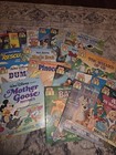 Vintage Lot Of 24 Disney s Read Along Paper Book With Cassettes   Carry Case 