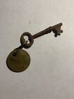 Vintage Hotel Motel Room Key Brass Fob   Skeleton Key  128     