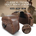 Nicecnc Saddle Bags  Pu Leather Motorcycle Saddlebags  Reinforced Straps   Sa   