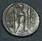 Roman Republic Silver Ar Denarius 42 Bce Apollo Lyre Diana Clodius Mf Turrinus