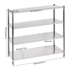 4-tier Adjustable Heavy Duty Shelving Shelf Storage Stainless Steel Shelving