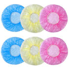 6 X Elastic Waterproof Shower Caps Hat Bath Head Hair Cover Salon Shower Caps