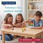 Wooden Set Of 3 Spinning Tops For Kids   Multicolor   Child-safe Montessori   Ed