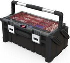 22  Cantilever Tool Box Storage Organizer Heavy Duty Removable Bins Metal Latch