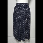 Vintage Pleated Skirt Navy Floral Back Zip Button Approx 26  To 28  Waist Poems