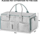 Hblife Baby Diaper Caddy Organizer  Nursery Storage Bin  16  Grey green-large 