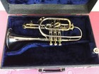Vintage 1960s King Tempo Hn White Cornet Original Case   Mouthpiece Needs Repair