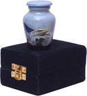 Patriotic Hearts Eagle Keepsake Urn Human Ashes Medium American Flag Cremation