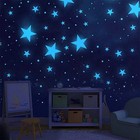 100 50 3pcs Glow In The Dark 3d Stars Moon Wall Stickers Luminous Stickers Kids 