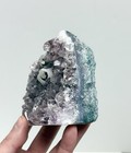 Large Amethyst X Calcite Cluster Cut Base Natural High Quality Crystal Geode