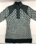 Smartwool Women Ski Ninja Pullover Sweater Green Medium Sw019271