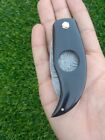 Damascus Steel Cigar Cutter Razor Sharp Buffalo Horn Handle With Leather Sheath