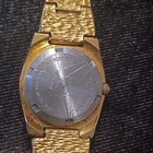 Nexxus Gold-tone Analog Wristwatch Black Dial Metal Bracelet Dress Round