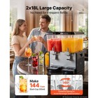 Uimoso 18lx2 Commercial Drink Dispenser With Dual Tanks For Cold Juice Beverages