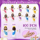 100 Pack Little Jesus Figures Loves You  Tiny Mini Jesus Figurines In Bulk New  