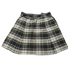 Rifle Girls Sz 16 School Uniform Navy Green White Plaid Pleated Skirt Adj Waist