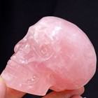 3 natural Quartz Gemstone Carved Skull Crystal Healing Reiki Energy Chakra Decor
