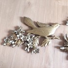 Vtg 1967 Dart Syroco Dogwood Floral Birds 3 Pc Wall Hanging Decor 7033 7037 7038