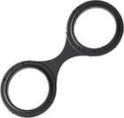 2-pack Black Silicone Flexible Rubber Handcuffs Costume Prop Halloween Cosplay