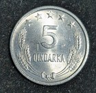 1969 Albania 5 Qindarka Brilliant Uncirculated Unc Km  44