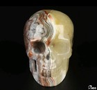 Rikoo Gemstone 2 0  Red Crazy Lace Agate Hand Carved Crystal Skull 