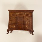 Vintage Wood Dollhouse Miniature Furniture - Lot Of 7 -chairs -dresser -tables