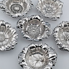 Sterling Silver Reed   Barton Les Cinq Fleurs 1900 6pc Nut Dish Set Art Nouveau