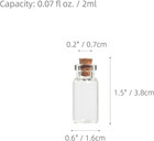 Tiny Decorative Glass Bottles  24 Pcs   0 6x1 5 Inch 