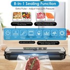 Vacuum Sealer Machine With Built-in Cutter  8-in-1 Functions  Dry   Moist Mod   