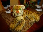Vintage Steiff Mohair Leopard Green Glass Eyes -14  With Tail