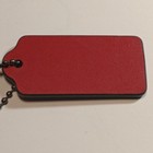 Coach Deep Red Leather Hang Tag Bag Charm Key Ring Chain Fob Nwot       