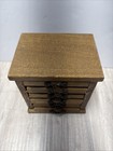 Vintage Mid 20th Century Mcm Solid Wood Metal Coaster Set Of 6 Made In Japan