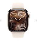 Apple Watch Series 10  gps lte  42mm Gold Titanium Case Starlight Sport Band