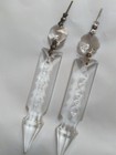 10pcs 4 crystal Clear Prism Chandelier Sconce Lamp Part Antique Vintage