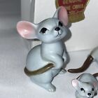 Vintage Bone China Mouse Miniature Family Genuine Bone China Made In Japan