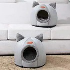 Cat Cave Bed Igloo Dog House Soft Plush Calming Pet Bed For Indoor Cats   Puppie