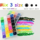 28 Colors Mixed 3mm 4mm 5mm Bedazzling Rhinestones Kit With B7000 And 28 Colors