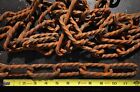By The Yard  Forged Steel Chain  Large Old Vtg Antique Style Rusty Metal Link