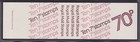Great Britain Sg Fd1-a 1977 70p Machin Booklet 10x7p Left Selvedge
