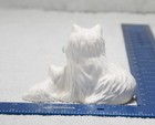 Vintage White Ceramic Mother Cat With Kitten Figurine