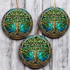 Tree Of Life Christmas Ornament     Ceramic - Irish Celtic Holiday Tree Decoration